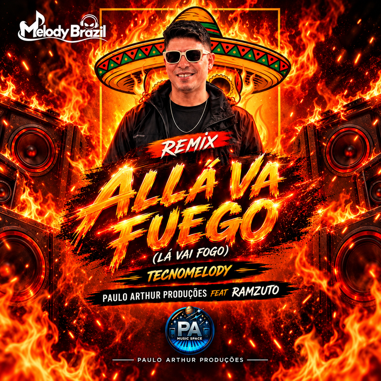 Paulo Arthur Produções E Ramzuto - Ahí Va El Fuego (Lá Vai Fogo) (Tecnobrega+reggatton)